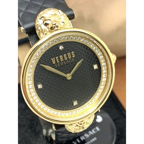 Versus by Versace Women\'s Watch VSPZU0221 Black Dial Gold Case Leather Band main image 6